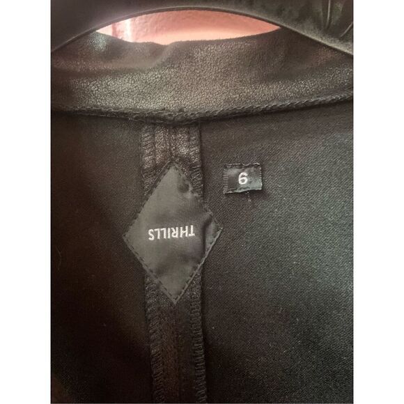 Thrills Womens Quarter Zip High Neck Sleeveless Bodycon Mini Dress Black Size 6 - Picture 7 of 10